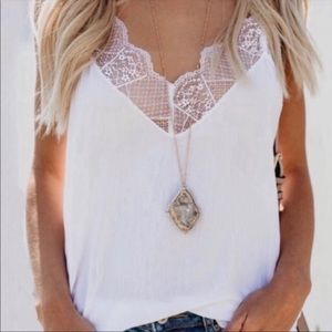 NWT Women’s Lace Camisole, Small, White